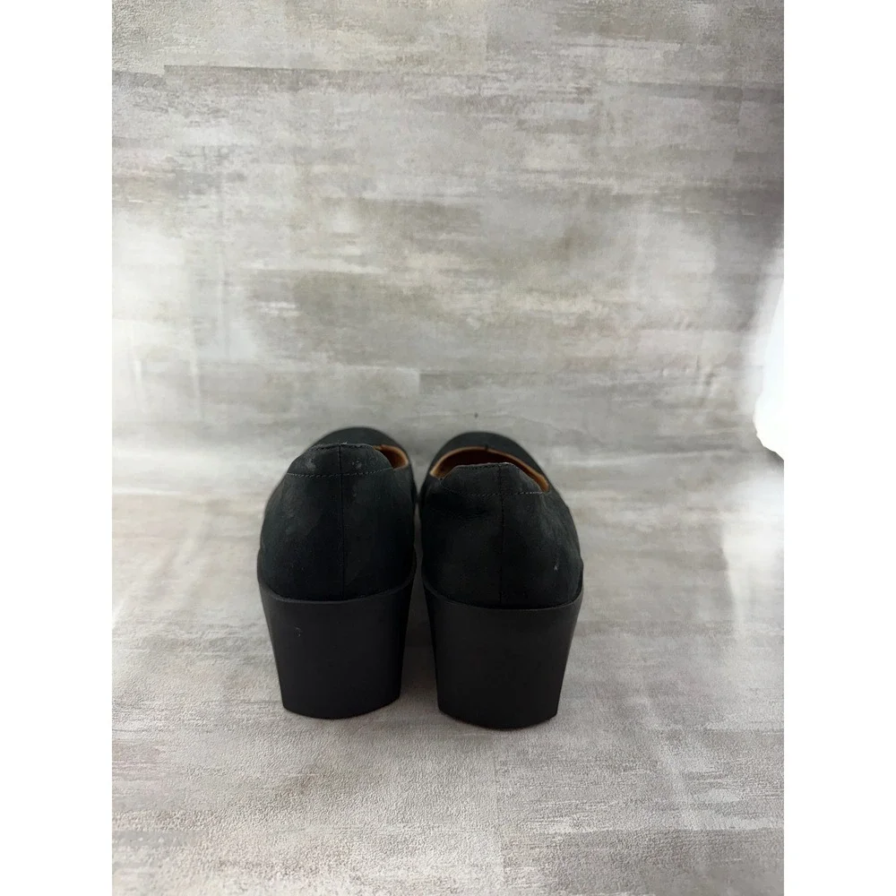 Vionic Sereno Women Black Wedge Pumps Round Toe Orthotic Comfort Shoes Size 8.5